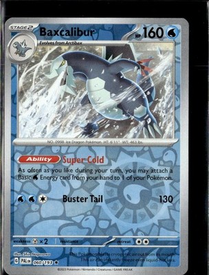Pokemon Baxcalibur 060/193 Paldea Evolved Reverse Holo Rare 5 Card Lot LP