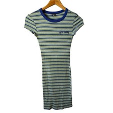 BDG Urban Outfitters New Womens Stretch Striped Fitted T-Shirt Mini Dress XS Y2K