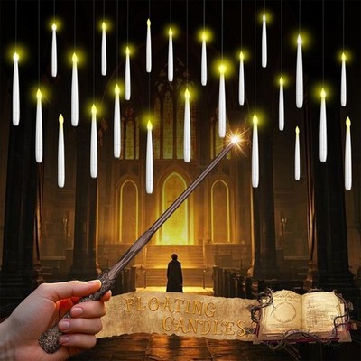 12er Set Schwebende LED Kerzen Magische Floating Candles mit Fernbedienung Party