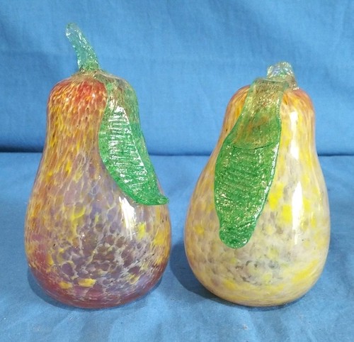 Lot 7 Murano Blown Glass Fruits 40s/50s 1900s Lemons Apple Pear Grape - Picture 20 of 24