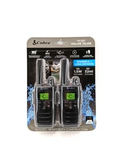Cobra RX385 32 Mile Range Walkie Talkie - Black, Pair