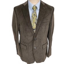 Chaps Blazer Mens 40R Brown Corduroy Elbow Patches Dark Academia Fall Heritage