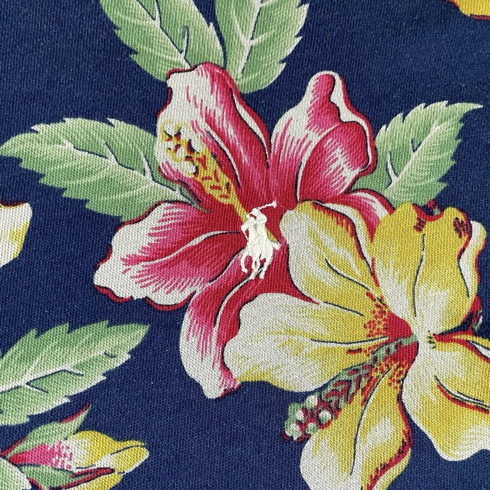 Толстовка с капюшоном мужская Polo Ralph Lauren большая цветочный гибискус гавайский конькобежный курорт T88 - Изображение 2 из 4