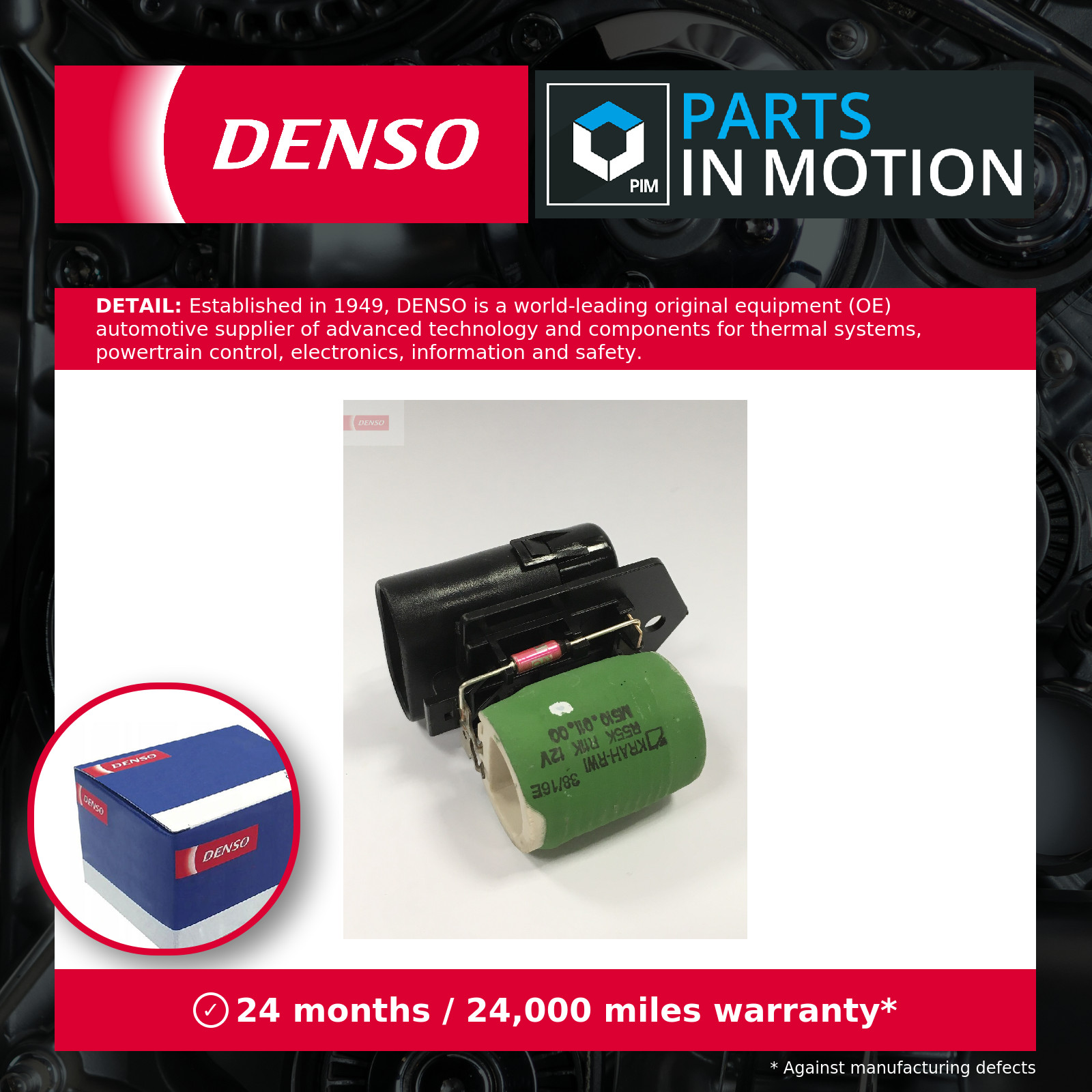 Heater / Blower Resistor fits OPEL CORSA D 1.4 09 to 14 Regulator Rheostat Denso