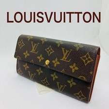 Authenticated LOUIS VUITTON Portefeuille Ni Sarah Monogram Long Wallet 598