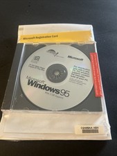 Microsoft Windows 95 OEM CD  COA  Sealed Vintage Software  AOL Trial Insert