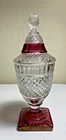 Vintage Westmoreland Glass Waterford stained crystal lidded candy dish