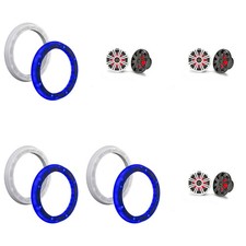 Kicker 3 Pair  45KM84L 8" LED Marine Speakers  51KLSR88 - 8.8-Inch to 8-In...