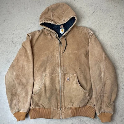 (L) Carhartt Active Hooded Jacket Braun Made in México Tall - Bild 1 von 4
