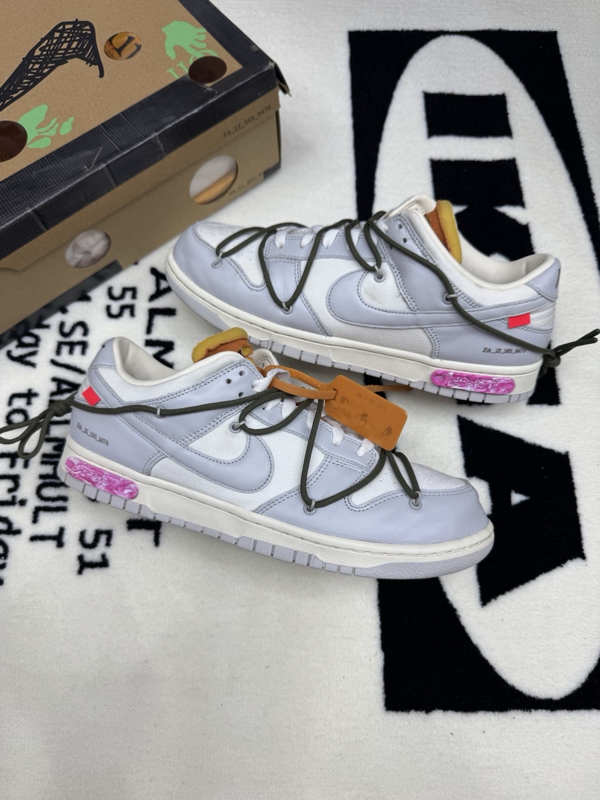OFF WHITE X NIKE ✅Taglia 11 Nike Dunk Low x Off White Lotto22 DM1602124✅