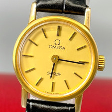 OMEGA De Ville Gold Dial Womens 22mm Watch Hand Winding Manual w/Box -US Stock