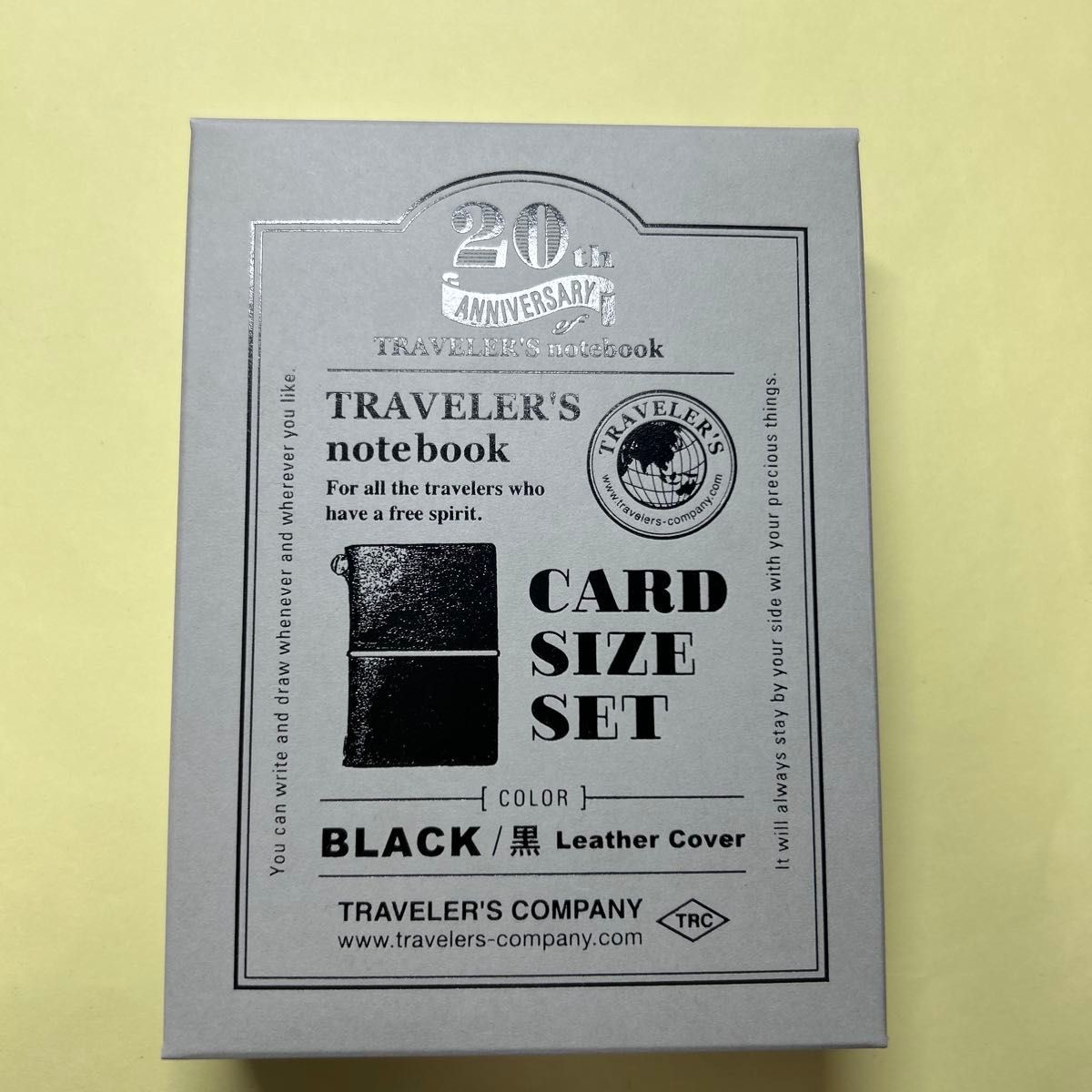 TRAVELERS Notebook Limited Card Size 20th Anniversary Black Set