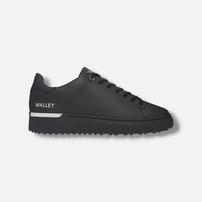 Mallet Men's Black GRFTR Lite Triple Leather Low-Top Sneakers Shoes Size 6