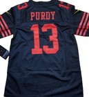 youth size SF 49ers #13 brock purdy size s-xl black stitched nwt