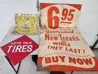Vintage Gas Station Signs & Red Crown Game Board