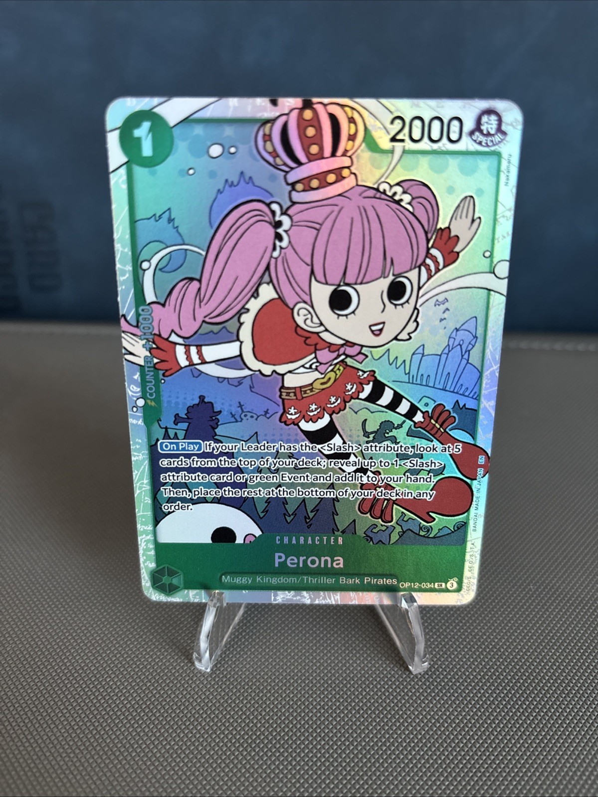 One Piece CCG Perona OP12-034 SR Legacy Of The Master