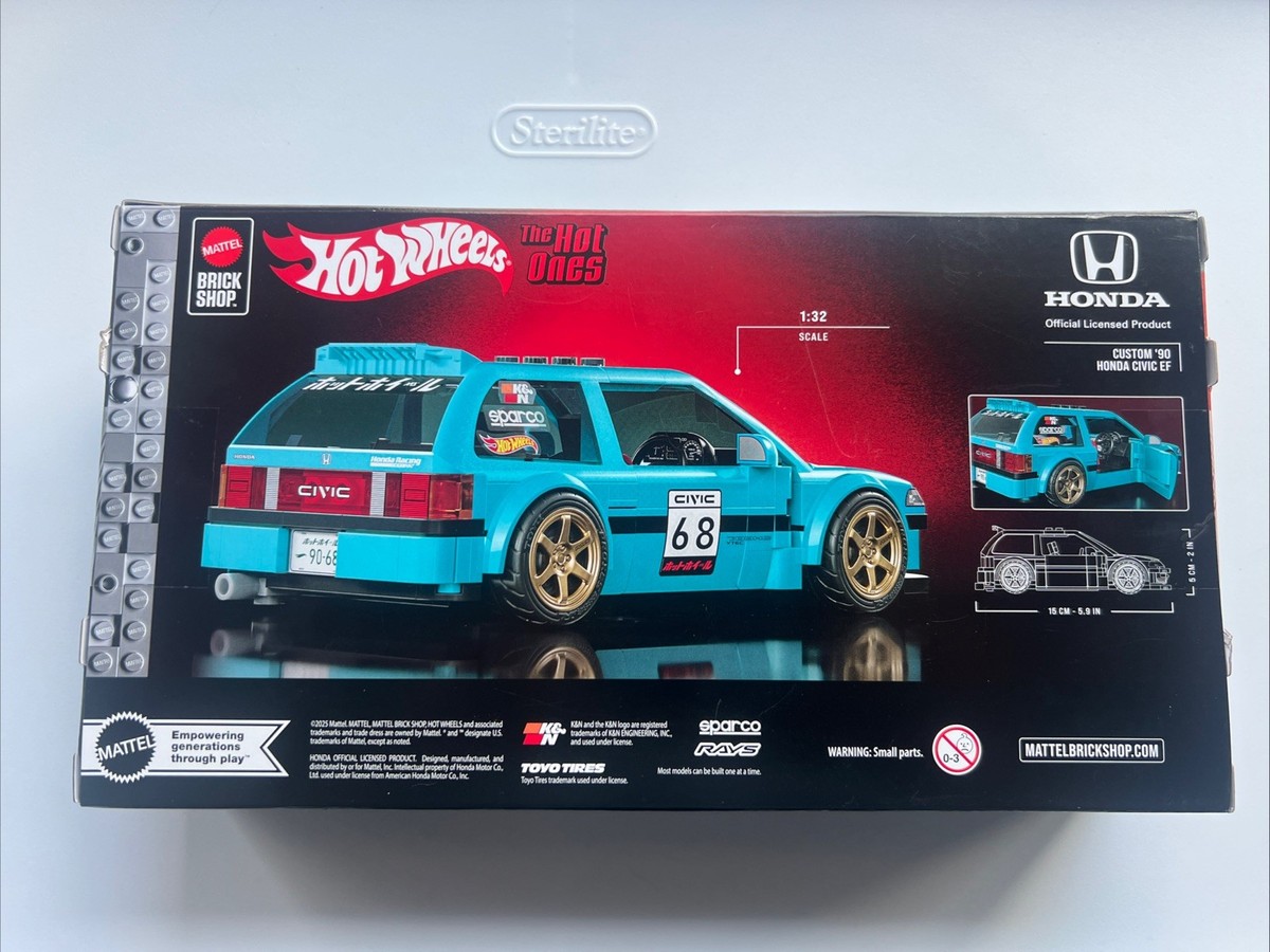 MATTEL BRICK SHOP HOT WHEELS THE HOT ONES CUSTOM'90 HONDA CIVIC EF