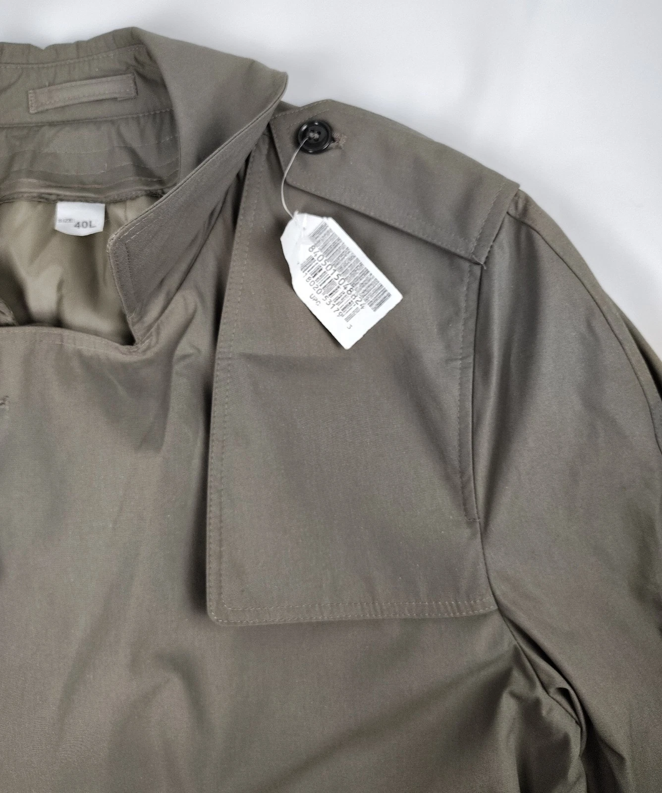 NWT DSCP Valor Collection All Weather Trench Coat Removable Quilt Liner Mens 40L - product detail image 5