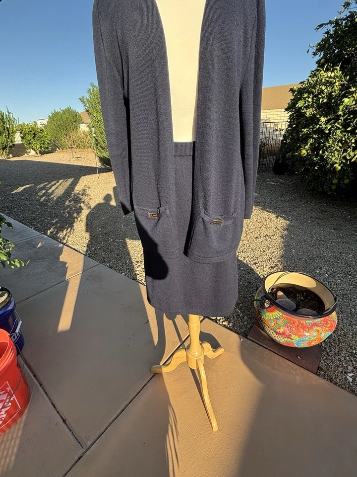 St. John Knit Basics by Marie Grey 3 Piece Set  Sz L Navy - Image 2 of 4