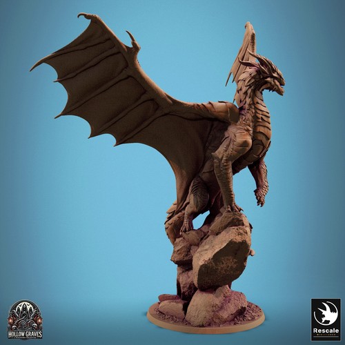 Legendary metallic Copper dragon miniature- DnD - D&D - 3D PRINTED - Picture 2 of 10