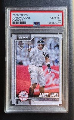 2026 Topps Series 1 Aaron Judge Canvas /50 PSA 10 Pop 1