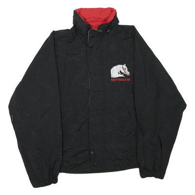 CALIFORNIA Herren schwarz rot Zip Jacke M Polyestermischung uni leicht Outdoor