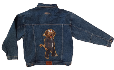 Vintage Y2K Rocawear Jay-Z Lion Street Wear Blue Denim Jean Jacket