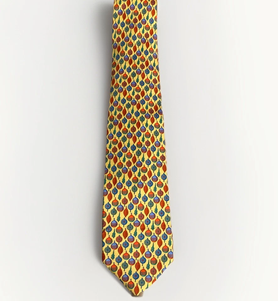 Adornos de corbata amarilla Peter Blair - Hechos en Estados Unidos - 100 % seda italiana Foto 2 de 4