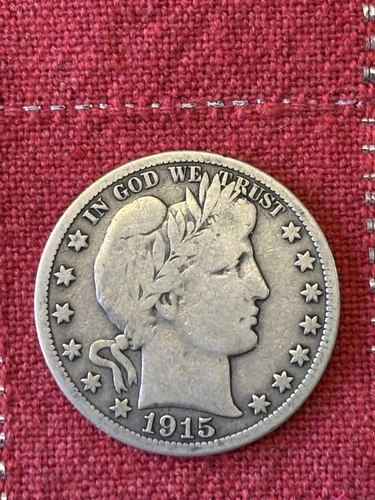 1915-S Barber Half Dollar - Plenty of Detail Remains - Better Date Barber - 90%