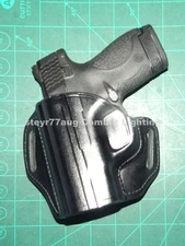 Bianchi 23999 LH Leather 2 Slot Belt Holster S&W Shield & PLUS No Light / Laser