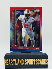 2025 Topps Chrome Emeka Egbuka RC ROOKIE Red White Blue #312