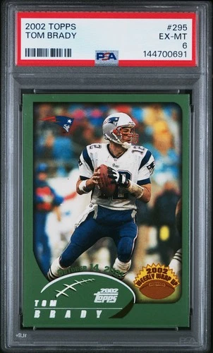 2002 TOPPS #295 TOM BRADY PSA 6