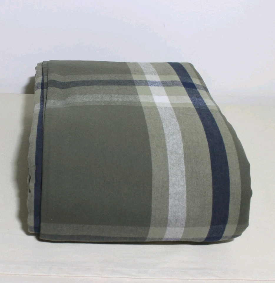 Pottery Barn Xander клетчатый фланелевый пододеяльник королева 90x88 - Изображение 3 из 4