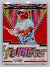 2021 Prizm Paul Goldschmidt Fearless Red Wave Prizm #46/99 #FR-13 Jersey Number
