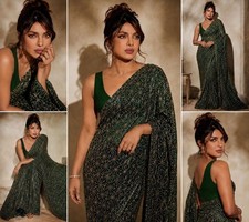 WEDDING DESIGNER BOLLYWOOD SAREE BLOUSE SARI ETHNIC PARTY WEAR INDIAN PAKISTANI