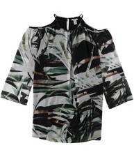 bar III Womens Cold shoulder Tunic Dress, multi, XL