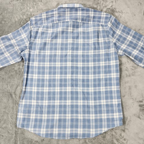 Faherty Shirt Mens Large Plaid Ventura Steel Heather Casual Soft Stretch Button - Picture 4 of 13