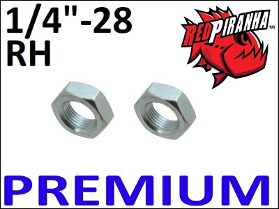 2 PCS JAM NUT RH 1/4''-28 THREAD ROD END HEIM JOINTS RIGHT HAND ZINC PLATED