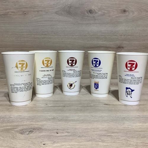 VTG 7 Eleven 7-11 Slurpee Cups 1970s MLB Baseball 5 Cups Yankees Twins & More - Picture 5 of 12
