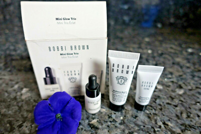 Bobbi Brown mini glow trio new in box radiance boost, moisture balm, milk 
