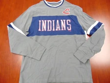 NEW FANATICS MLB RETRO CLEVELAND INDIANS LONG SLEEVE SHIRT SIZE L