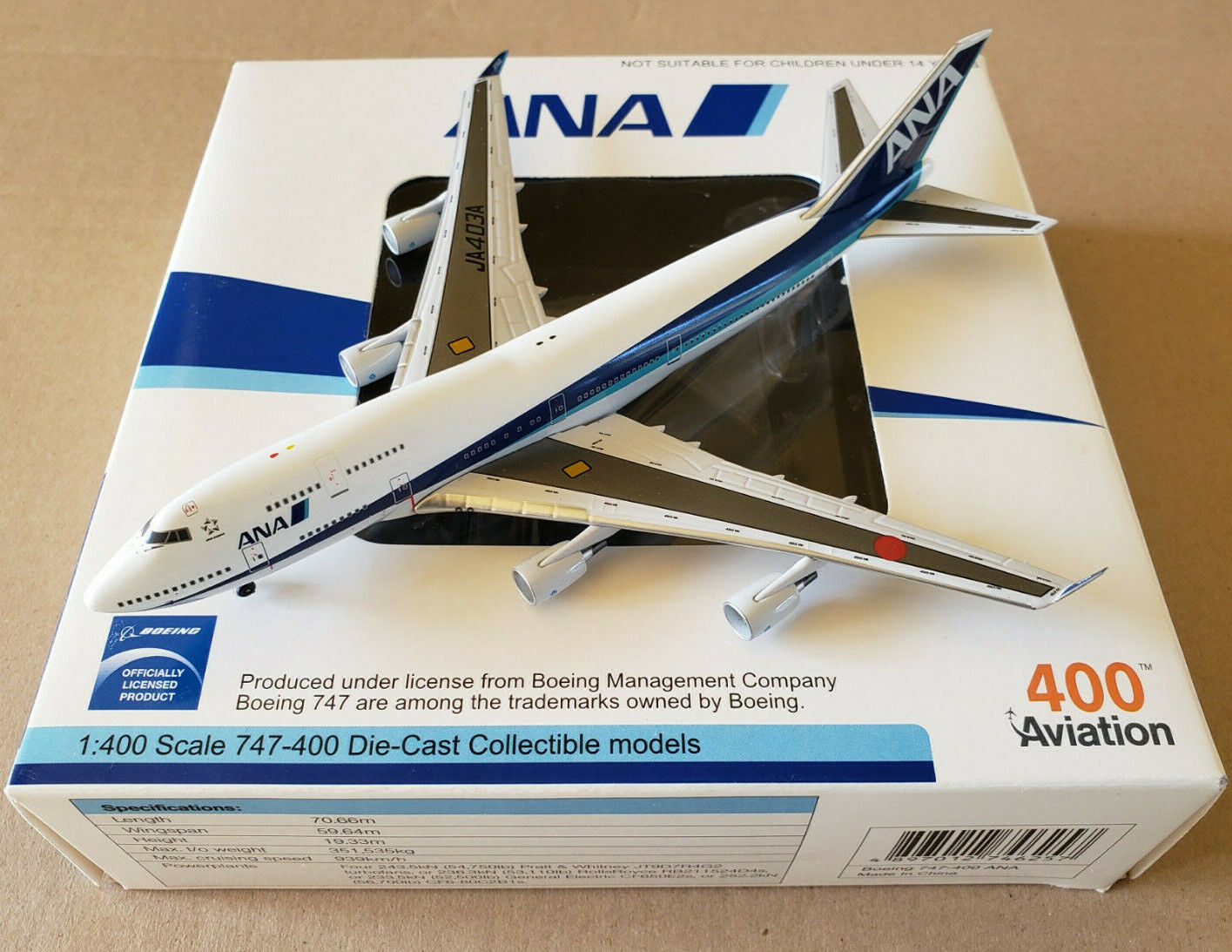 1:400 Boeing 747-400 ANA All Nippon Airways JA403A Aviation400 AV4743001