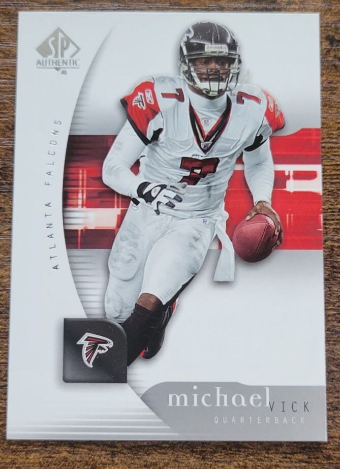 2005 UD SP Authentic Base Glossy Michael Vick #4 Atlanta Falcons VA Tech Free