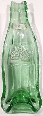 Melted Diet Coca Cola Bottle With Green Tint Glass Decoration Collectibles
