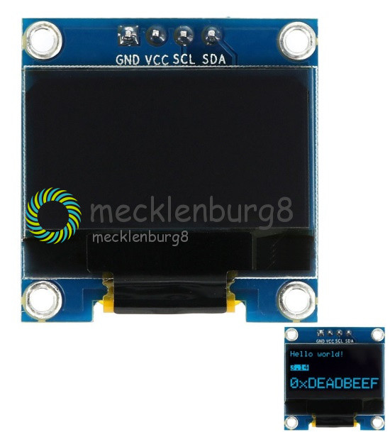 Affichage Bleu Pour Projet 2 Modules OLED 0,96 Pouces I2C/SPI - Écran ...
