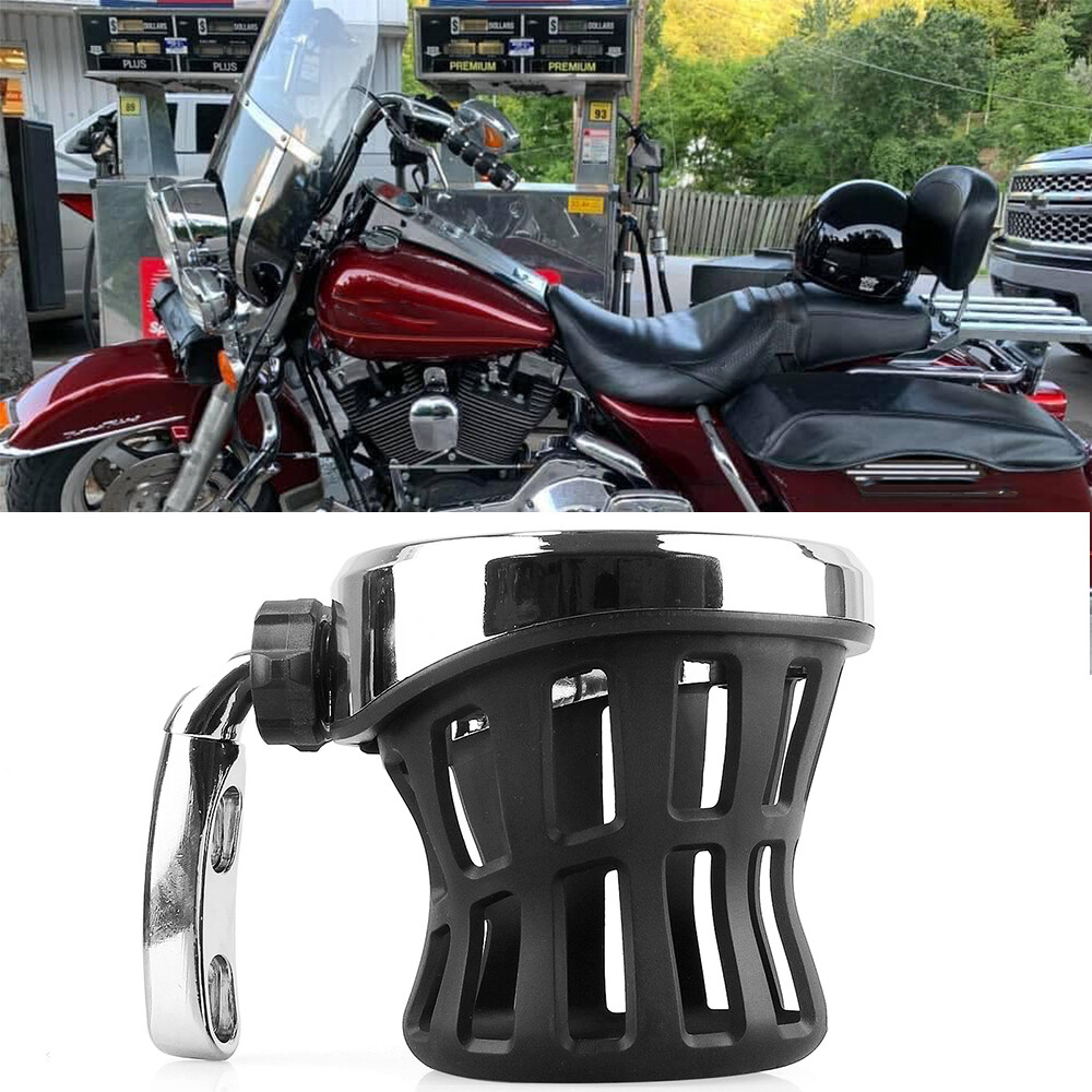 Chrome Handlebar Drink Cup Water Bottle Holder For Harley Honda