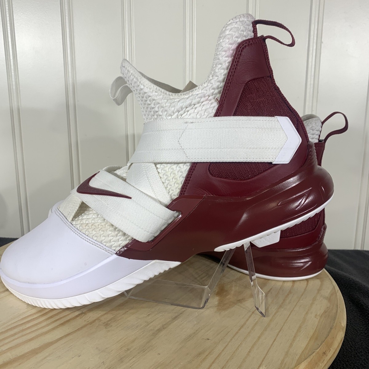 Size 18 Nike LeBron Soldier 12 TB White Team Maroon AT3872-109 2018  S12/2226