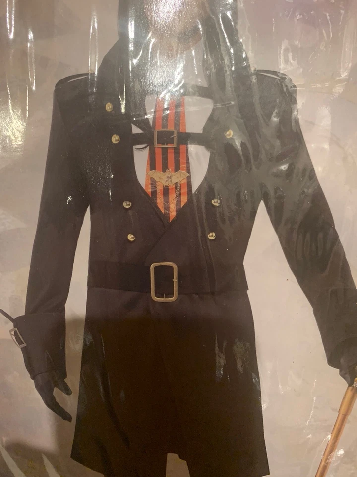 Новый викторианский стимпанк вампир костюм Gothic взрослых Sz M куртка Dckie галстук значок - Изображение 2 из 4