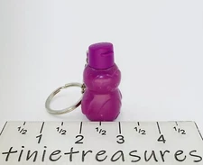 Tupperware keychain rare purple mini penguin bottle keychain New Tinietreasures