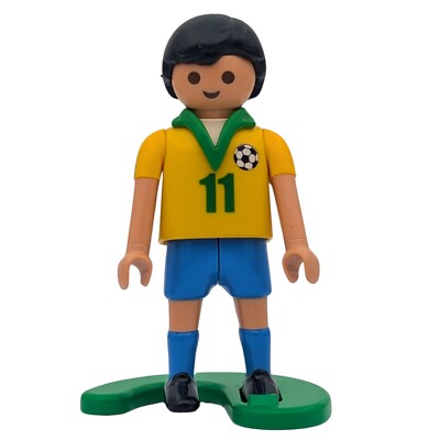 Playmobil footballer with floor for city match